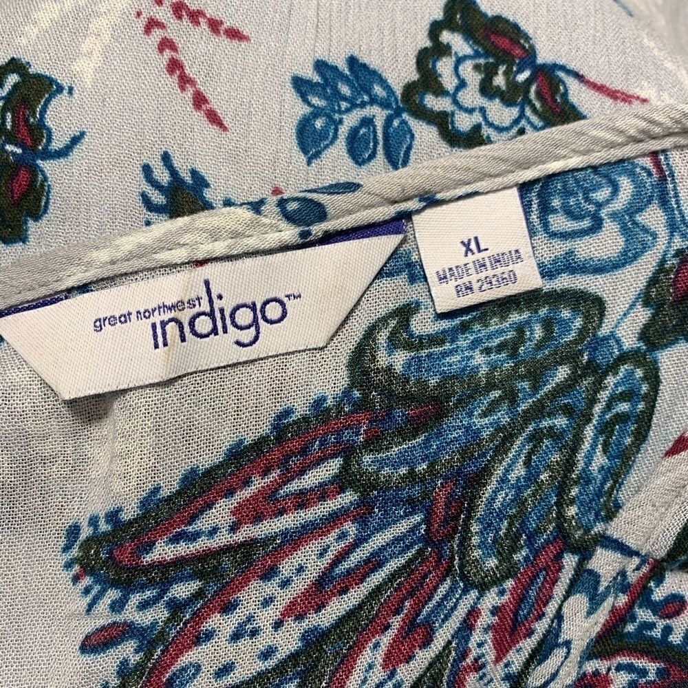 NWOT Great Northwest Indigo Blouse (XL) - Picture 10 of 12